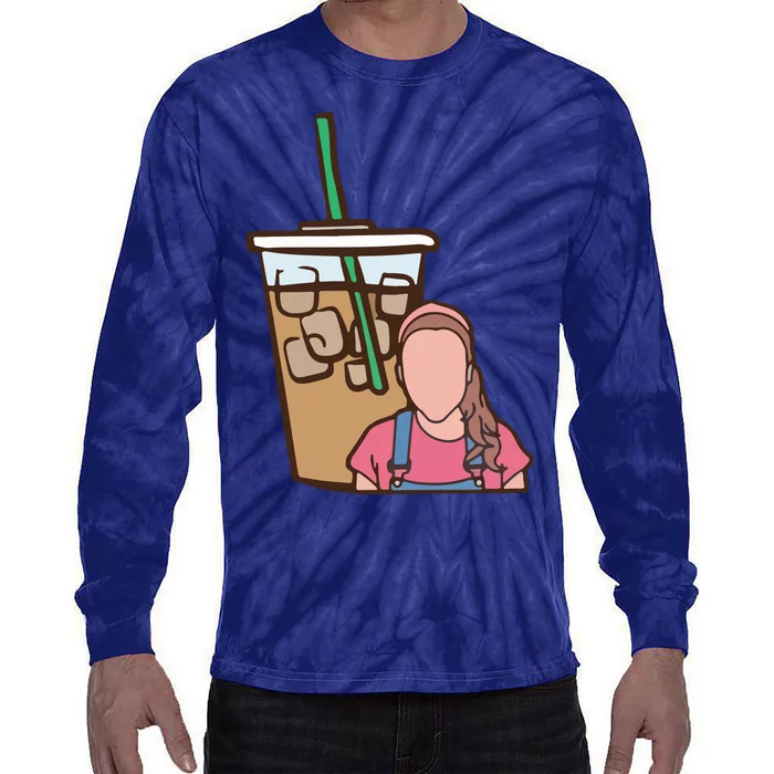 Running On Ms Rachel And Iced Coffee Funny Saying Tie-Dye Long Sleeve Shirt