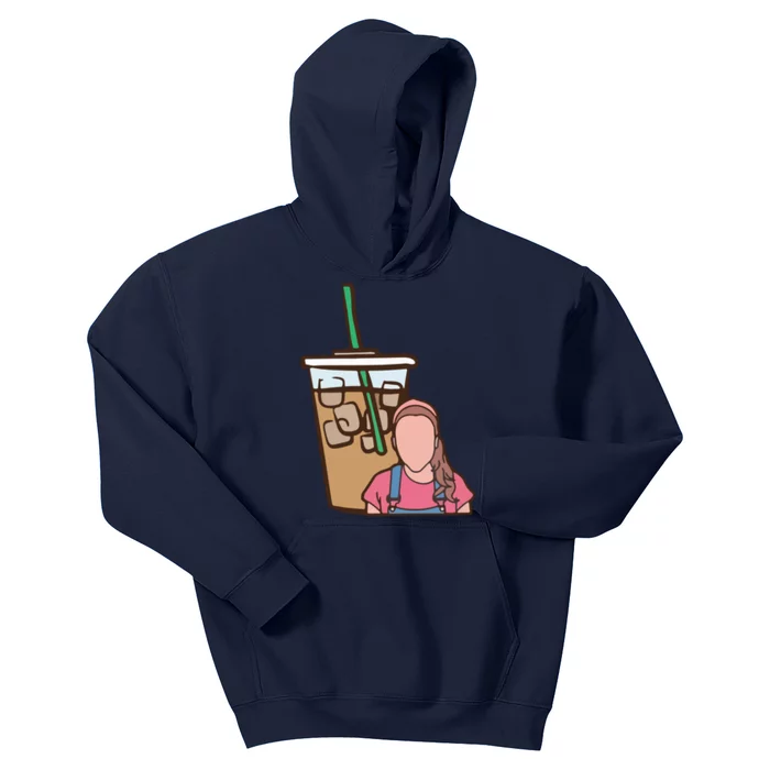 Running On Ms Rachel And Iced Coffee Funny Saying Kids Hoodie