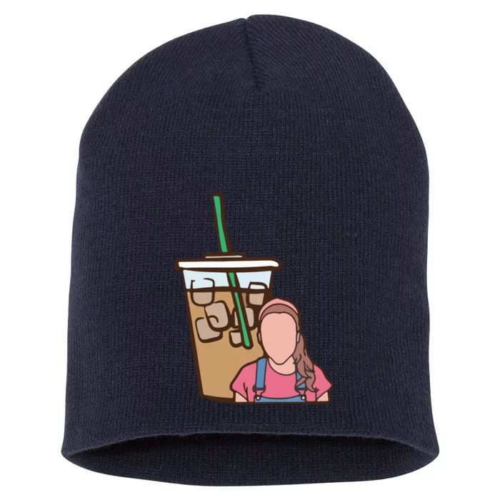 Running On Ms Rachel And Iced Coffee Funny Saying Short Acrylic Beanie