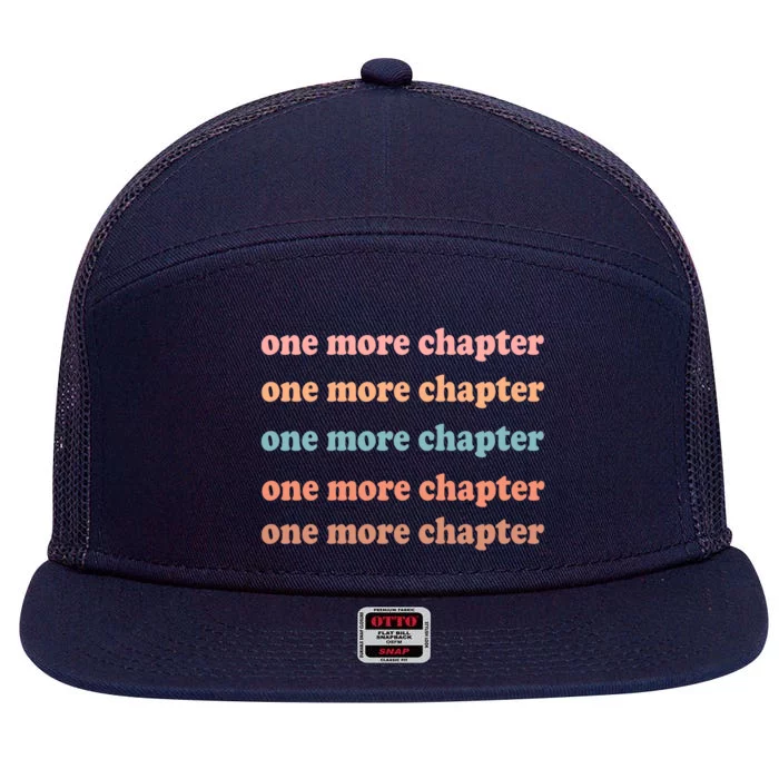 Retro One More Chapter Bookish Funny 7 Panel Mesh Trucker Snapback Hat