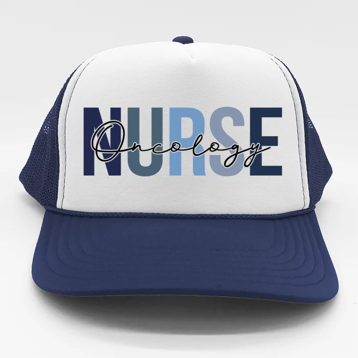 Retro Oncology Nurse Print For Nursing Student Gift Trucker Hat