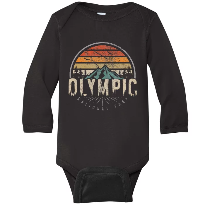 Retro O.L.Y.M.P.I.C National Park Us Vintage Baby Long Sleeve Bodysuit