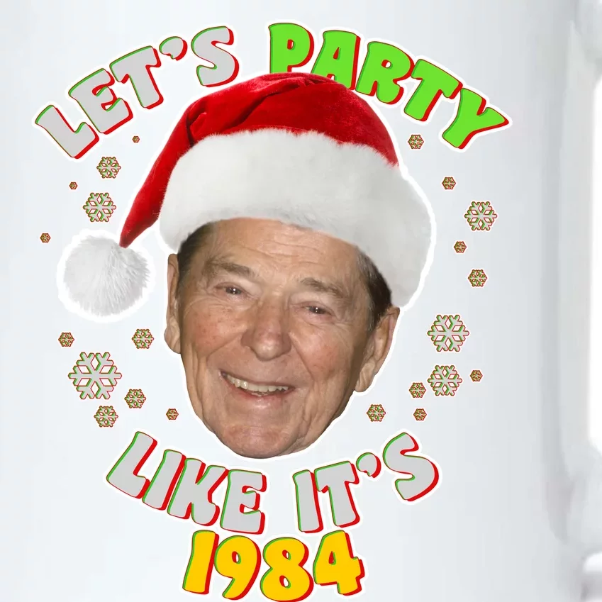 Ronald Reagan Let's Party Like It's 1984 Black Color Changing Mug