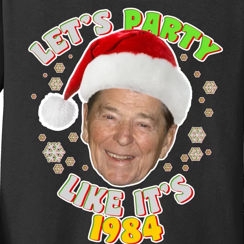 Ronald Reagan Let's Party Like It's 1984 Kids Long Sleeve Shirt