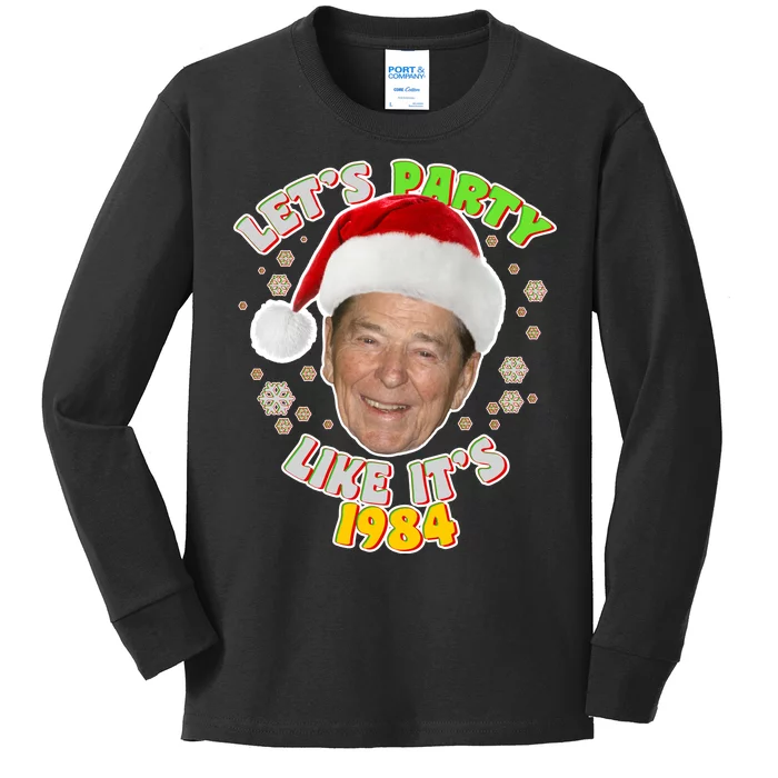 Ronald Reagan Let's Party Like It's 1984 Kids Long Sleeve Shirt