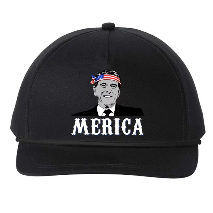 Ronald Reagan Merica Snapback Five-Panel Rope Hat