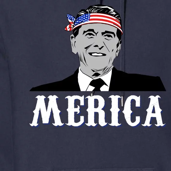 Ronald Reagan Merica Premium Hoodie