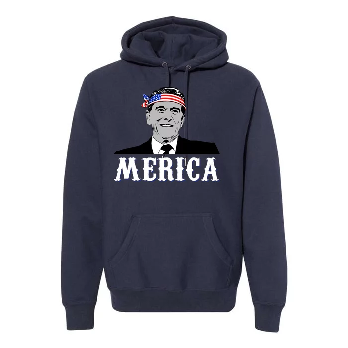 Ronald Reagan Merica Premium Hoodie