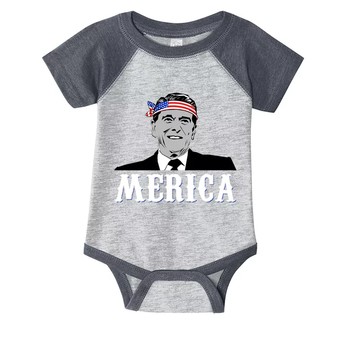 Ronald Reagan Merica Infant Baby Jersey Bodysuit