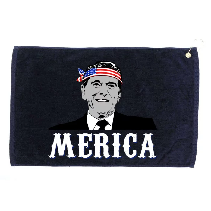 Ronald Reagan Merica Grommeted Golf Towel