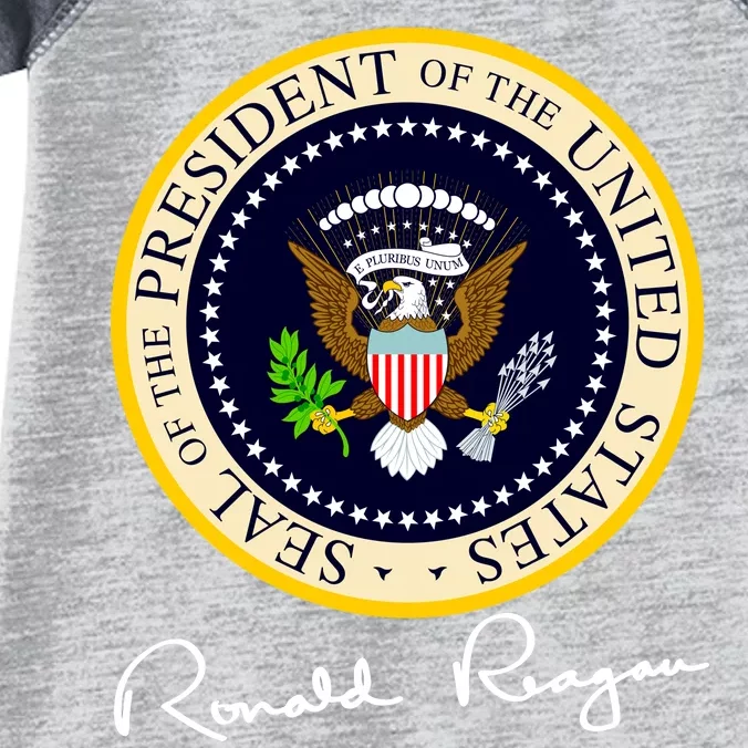 Ronald Reagan Presidential Seal Signature Infant Baby Jersey Bodysuit