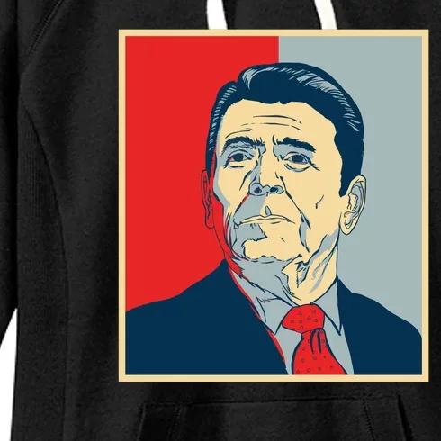 Ronald Reagan Retro Women's Fleece Hoodie