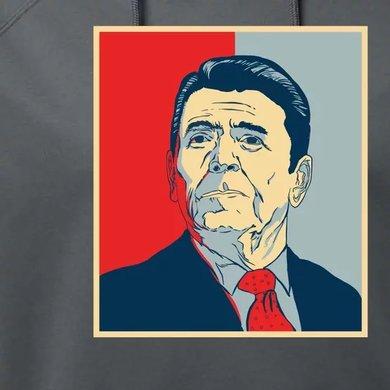 Ronald Reagan Retro Performance Fleece Hoodie