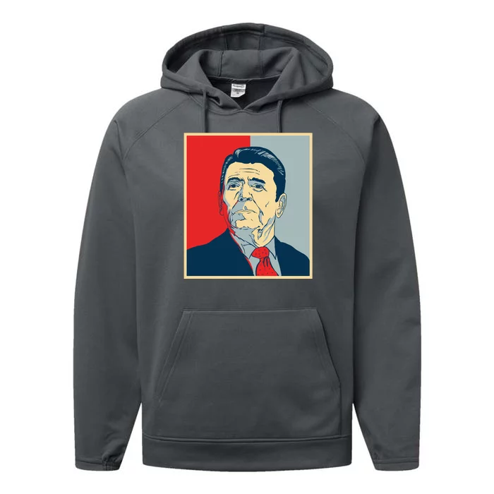 Ronald Reagan Retro Performance Fleece Hoodie