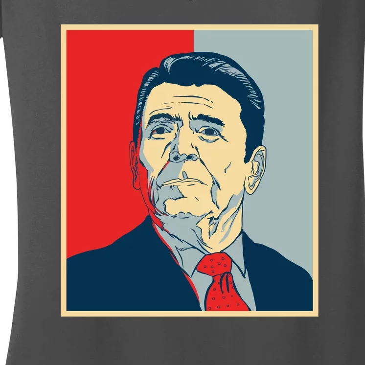 Ronald Reagan Retro Women's V-Neck T-Shirt