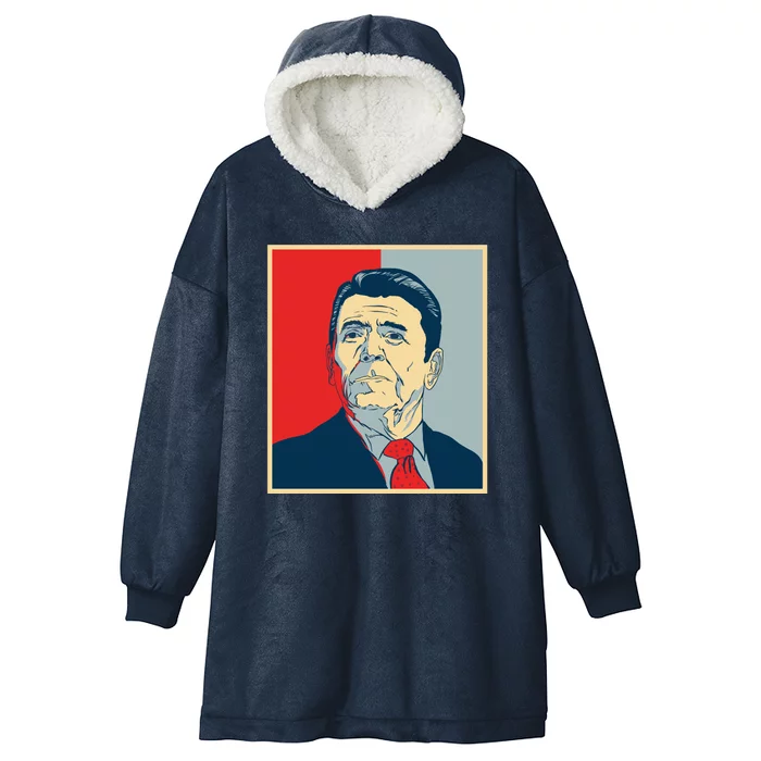 Ronald Reagan Retro Hooded Wearable Blanket