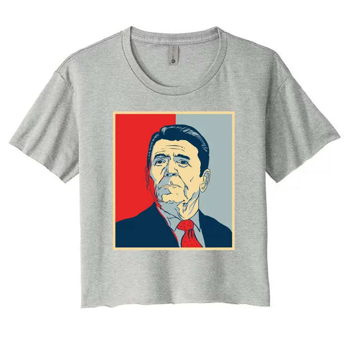 Ronald Reagan Retro Women's Crop Top Tee