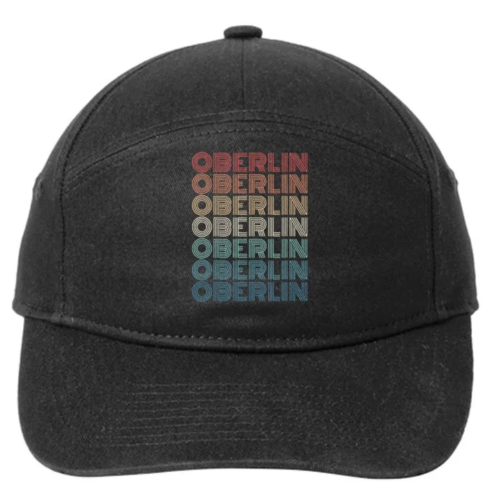 Retro Oberlin Ohio Vintage 80s Style 7-Panel Snapback Hat