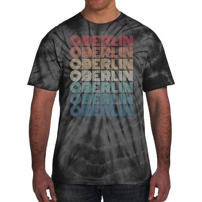 Retro Oberlin Ohio Vintage 80s Style Tie-Dye T-Shirt