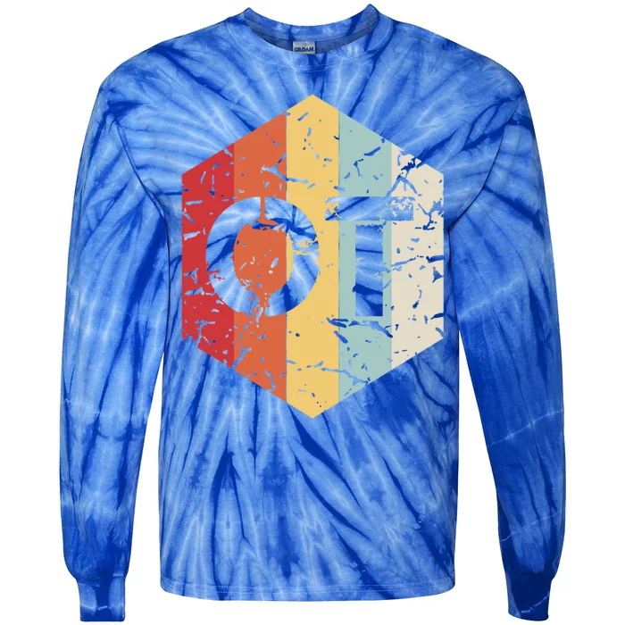 Retro Ot Occupational Therapy Gift Therapist Month Funny Gift Tie-Dye Long Sleeve Shirt