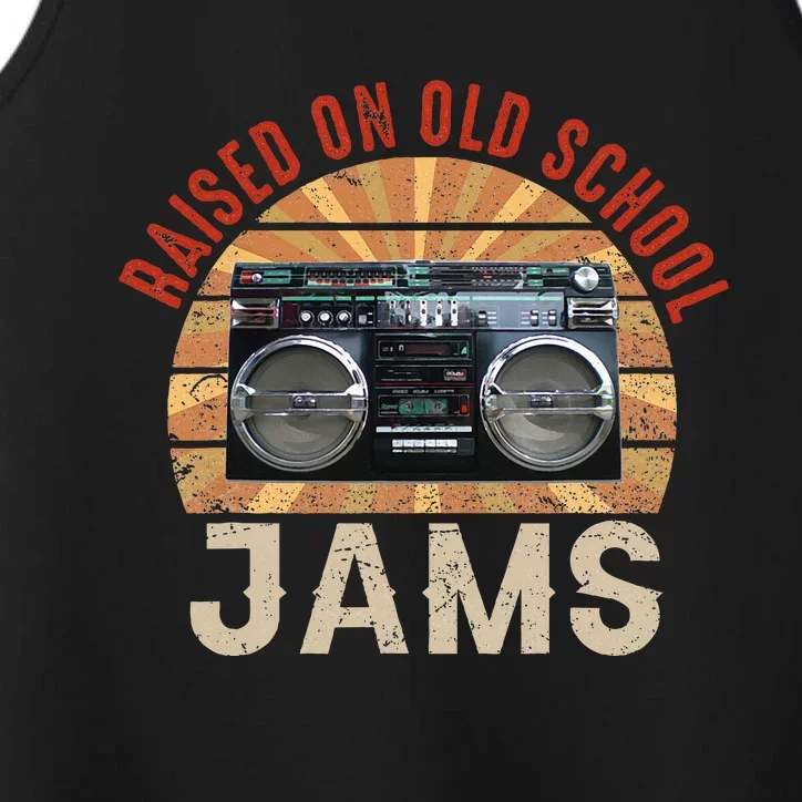 Raised On Old School Jams Hip Hop Performance Tank