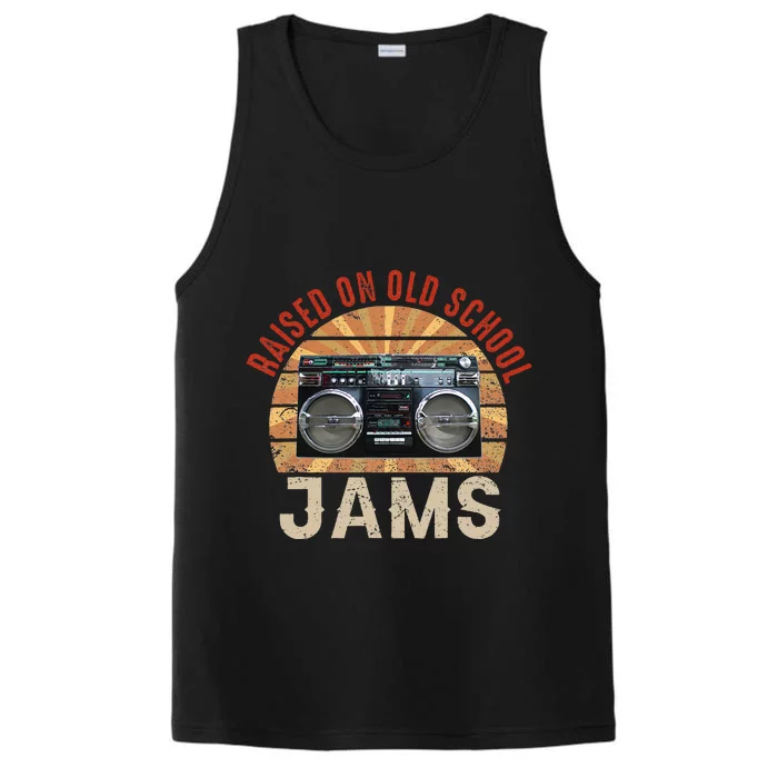 Raised On Old School Jams Hip Hop Performance Tank