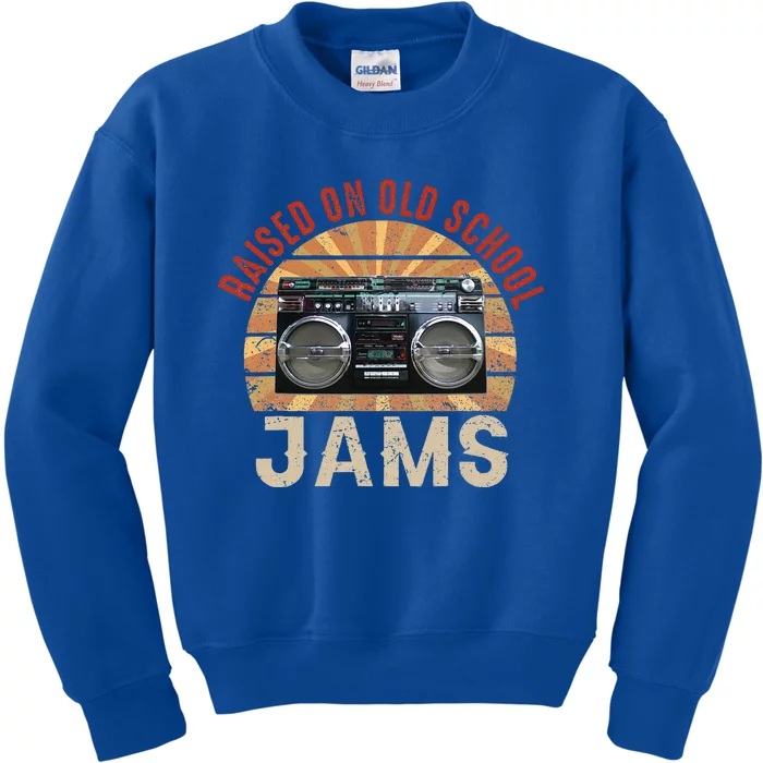 Raised On Old School Jams Hip Hop Kids Sweatshirt