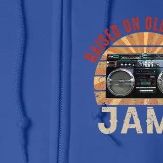 Raised On Old School Jams Hip Hop Full Zip Hoodie