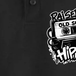 Raised On Old School Hip Hop Anniversary Cassette Graffiti Dry Zone Grid Performance Polo