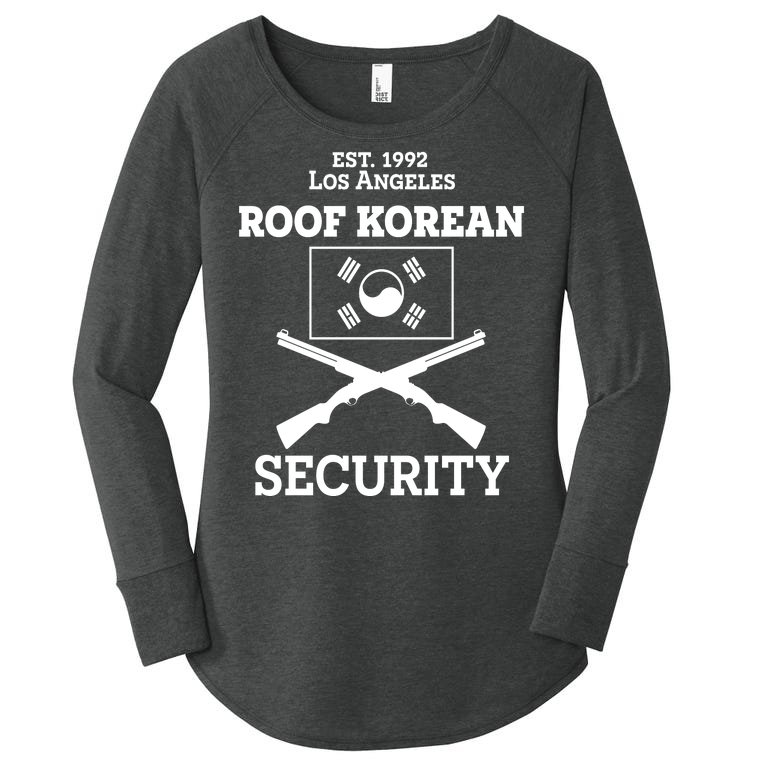 Roof Korean Security Est 1992 Los Angeles Women’s Perfect Tri Tunic Long Sleeve Shirt