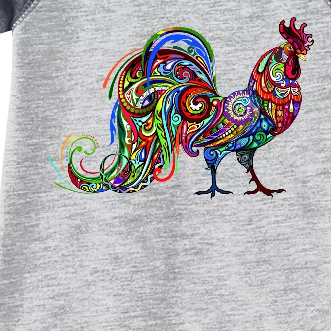 Rooster Trippy Cockerel Cock Infant Baby Jersey Bodysuit