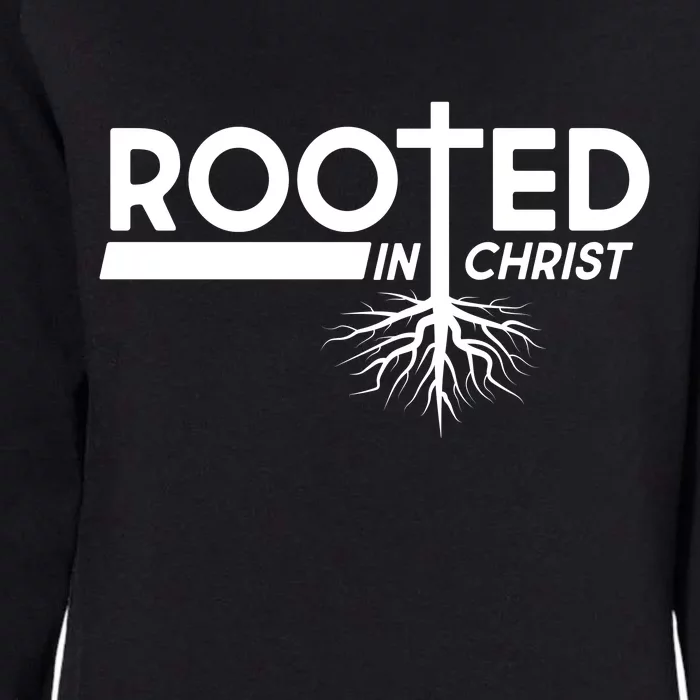 Rooted In Christ Tree Roots Womens California Wash Sweatshirt