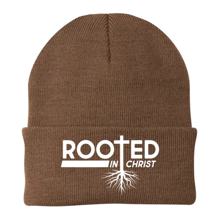 Rooted In Christ Tree Roots Knit Cap Winter Beanie