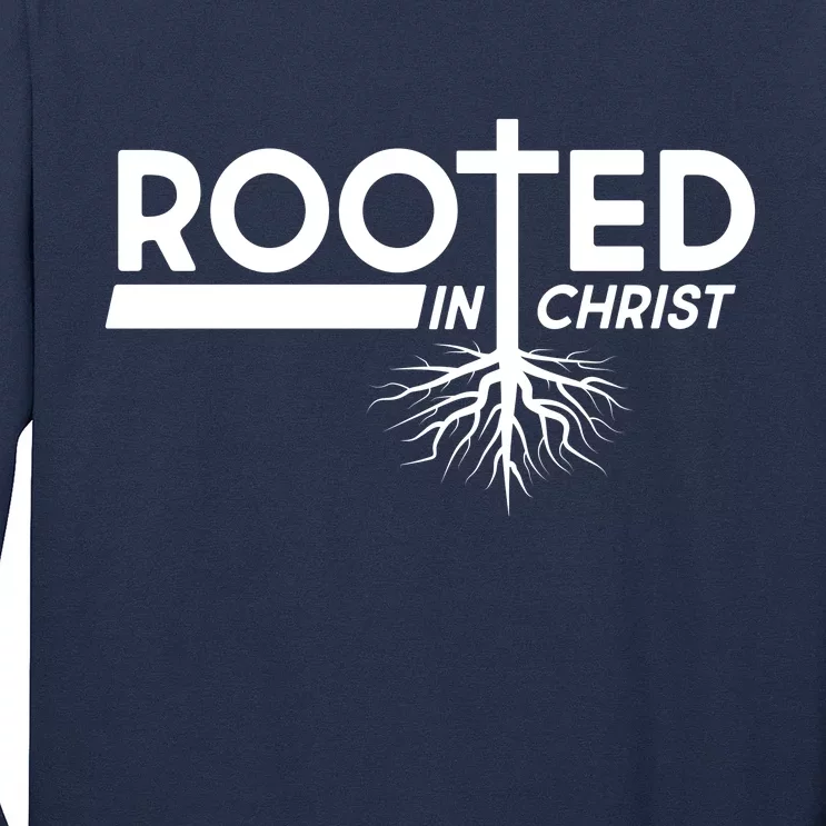 Rooted In Christ Tree Roots Long Sleeve Shirt