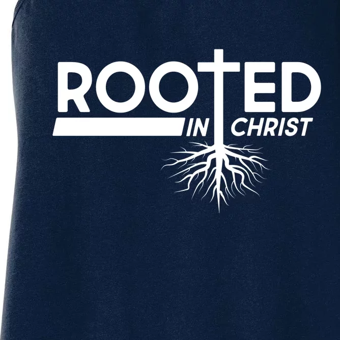 Rooted In Christ Tree Roots Women's Racerback Tank