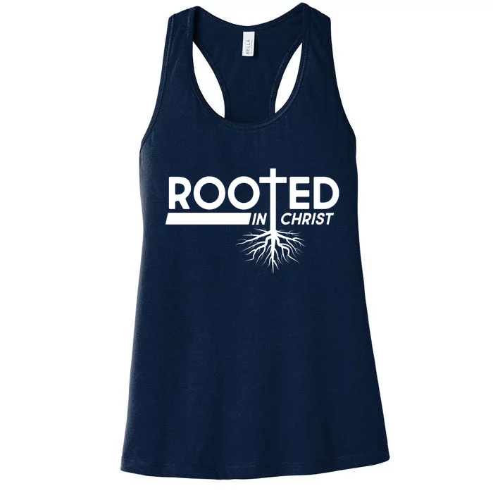 Rooted In Christ Tree Roots Women's Racerback Tank