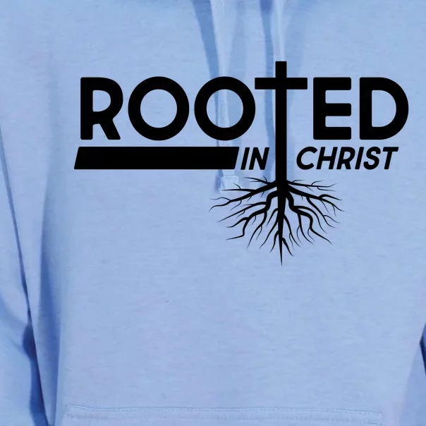 Rooted In Christ Tree Roots Unisex Surf Hoodie