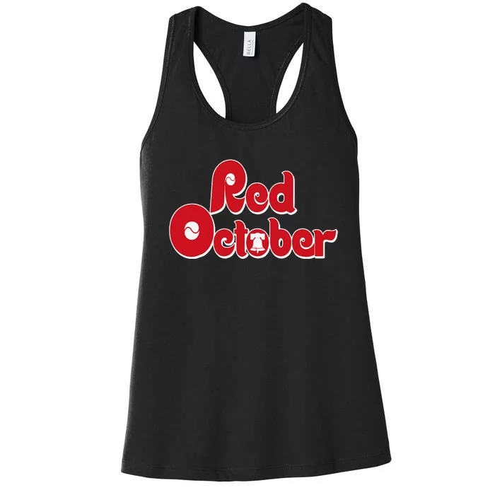 red october philly philadelphia Women's Racerback Tank