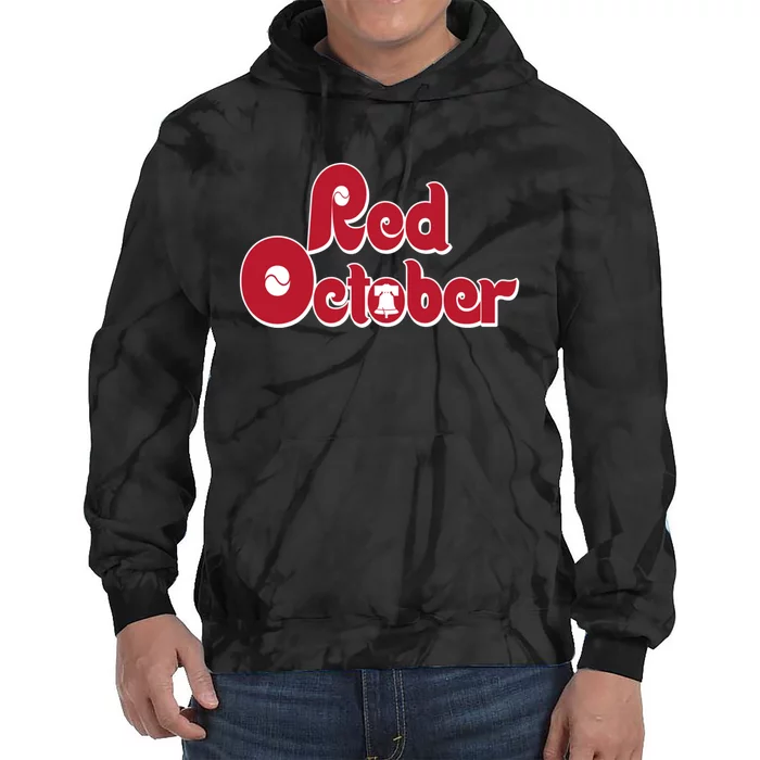 Red October Philadelphia Vintage Tie Dye Hoodie