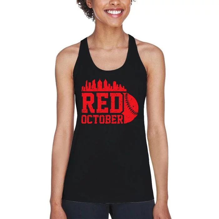 Red October Philadelphia Vintage Women's Racerback Tank