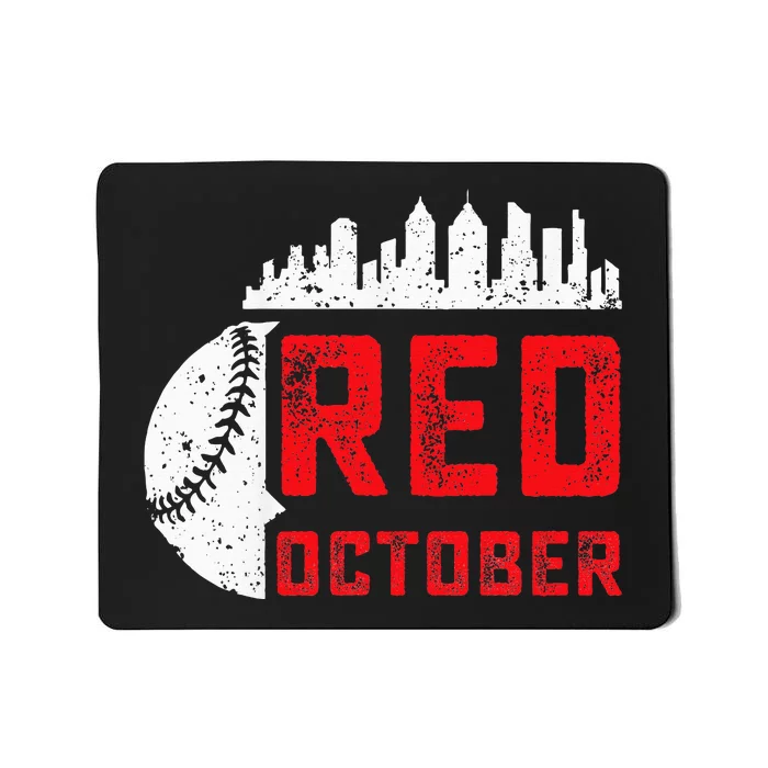 Red October Philly Philadelphia Baseball Retro Skyline Mousepad