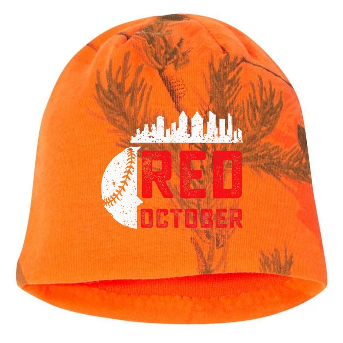 Red October Philly Philadelphia Baseball Retro Skyline Kati - Camo Knit Beanie