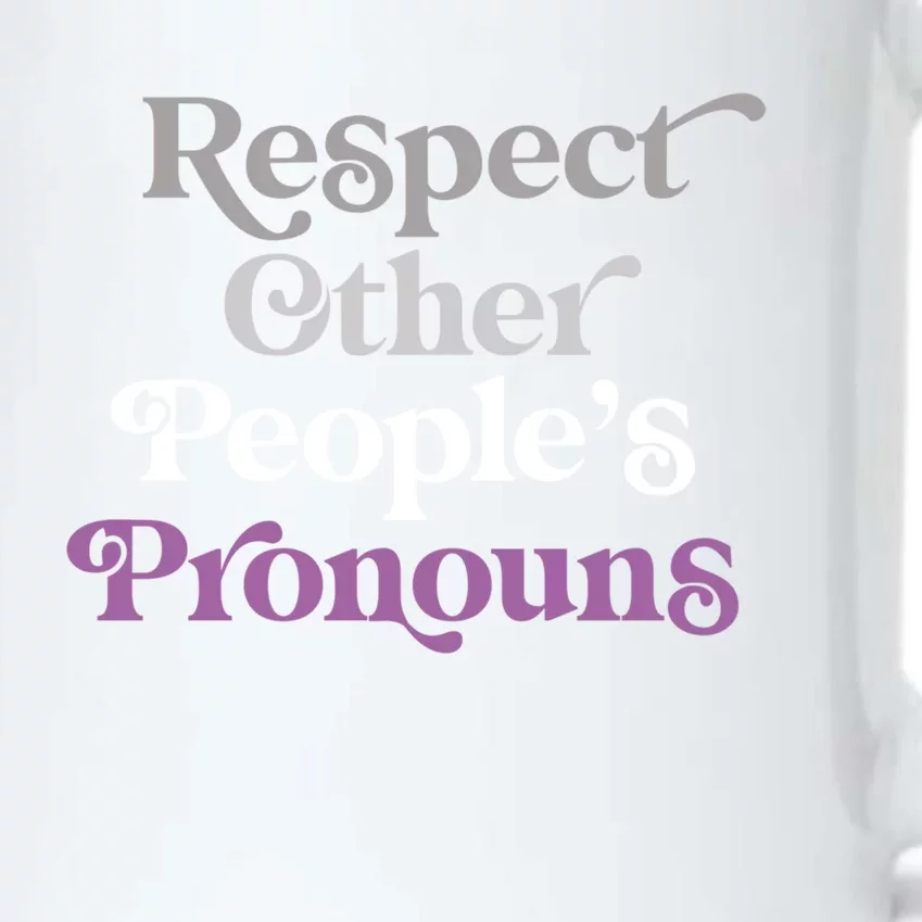 Respect Other Peoples Pronouns Asexual Lgbtqia Pride Flag Great Gift Black Color Changing Mug