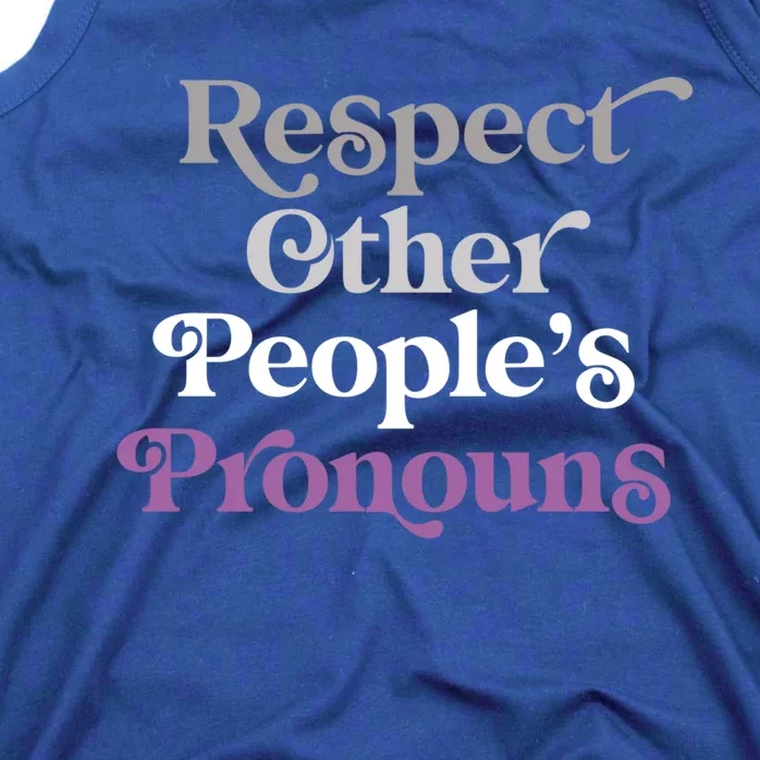 Respect Other Peoples Pronouns Asexual Lgbtqia Pride Flag Great Gift Tank Top