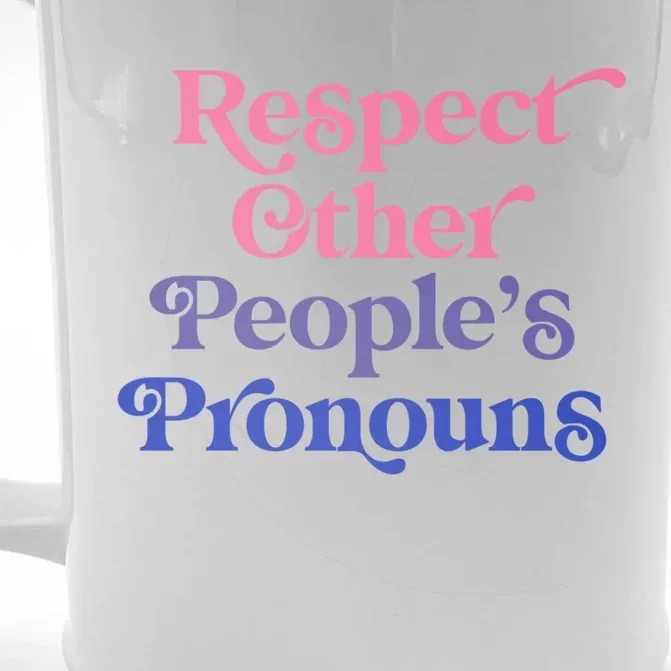 Respect Other Peoples Pronouns Bisexual Lgbtqia Pride Flag T Beer