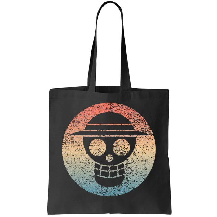 Retro One Pirate Flag Skull Sunset Blank Piece Tote Bag