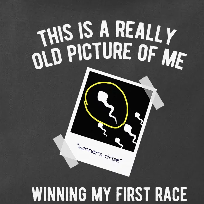 Really Old Picture Of Me First Race Funny Saying Gag Zip Tote Bag