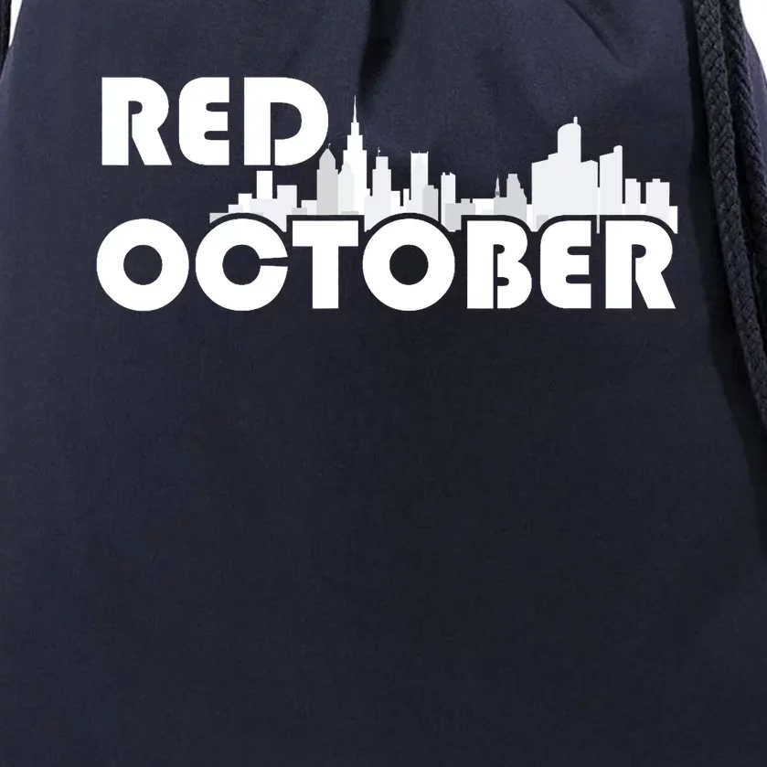 Red October Philly_ Philadelphia Baseball Fan Support Drawstring Bag