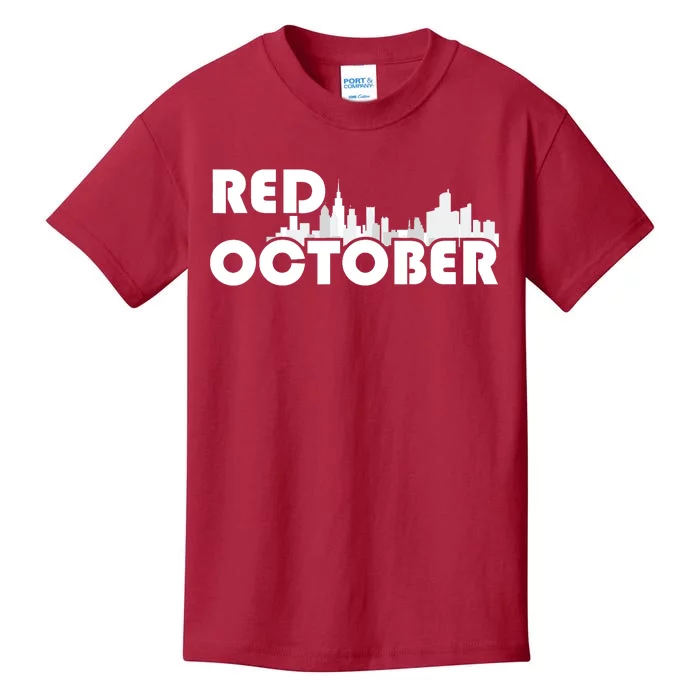 Red October Philly_ Philadelphia Baseball Fan Support Kids T-Shirt