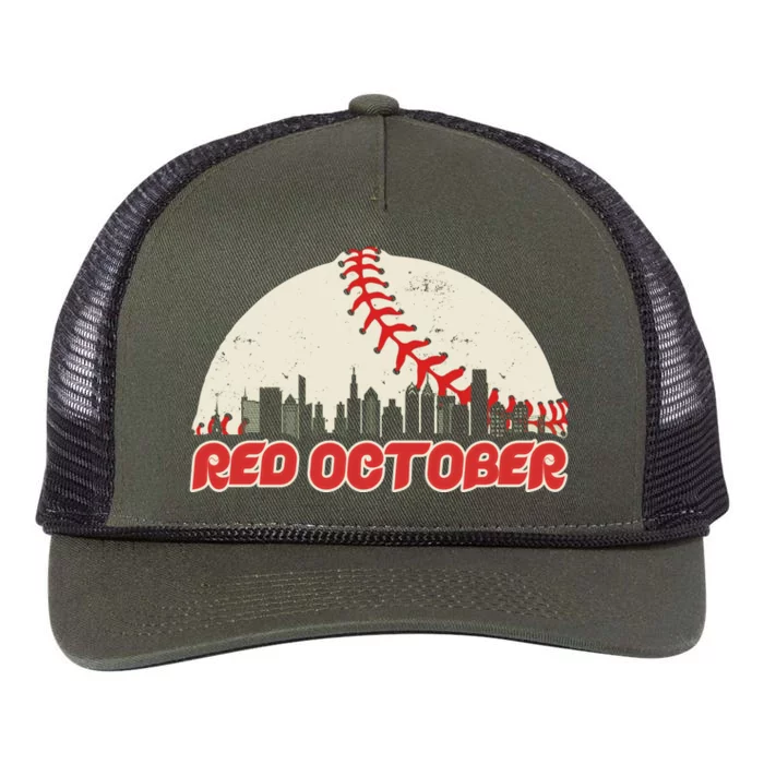 Red October Philadelphia Baseball Retro Rope Trucker Hat Cap